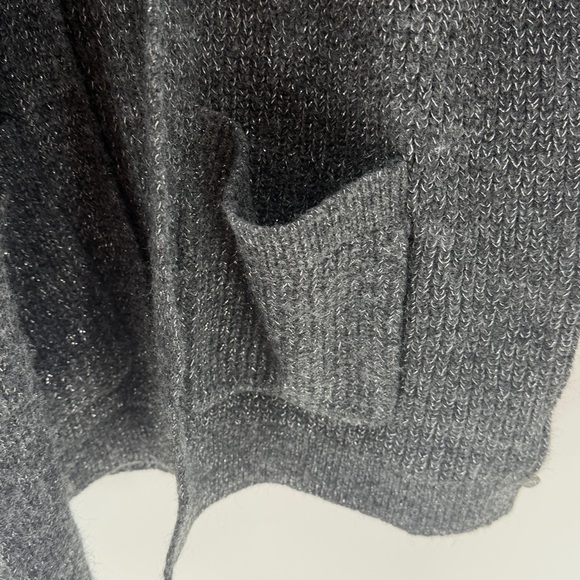 Scotch & Soda Women's Cardigan with built in Scarf - Gray with metallic - XL NWT - Picture 7 of 10